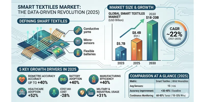 Smart Textiles for Wearable Technology Market: 30–45% Accuracy Gains & $20B Forecast by 2030